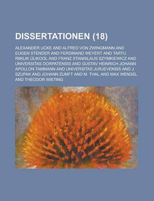 Book cover for Dissertationen (18)