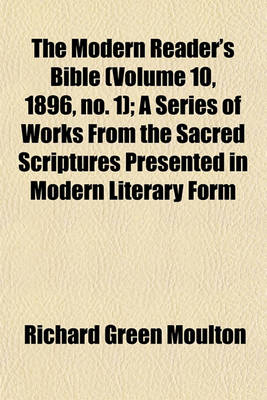 Book cover for The Modern Reader's Bible (Volume 10, 1896, No. 1); A Series of Works from the Sacred Scriptures Presented in Modern Literary Form