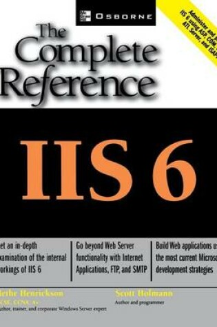 Cover of IIS 6: The Complete Reference