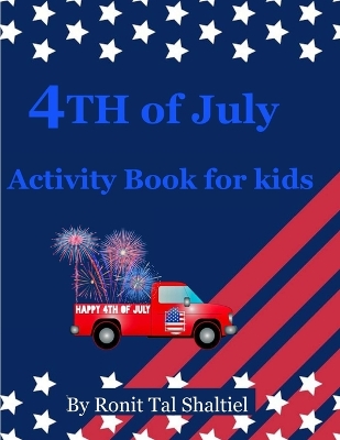 Book cover for 4th of July Activity Book for kids