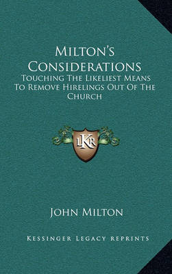 Book cover for Milton's Considerations