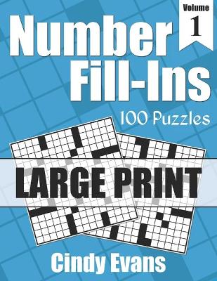 Book cover for Number Fill-Ins in LARGE PRINT, Volume 1