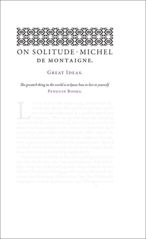 Cover of On Solitude