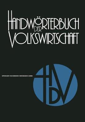 Book cover for Handwörterbuch der Volkswirtschaft