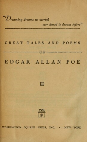 Book cover for Great Tales of Edgar Allan Poe