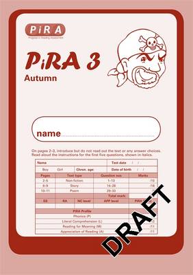 Book cover for Progress in Reading Assessment Test 3, Autumn Pk10