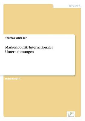 Book cover for Markenpolitik Internationaler Unternehmungen