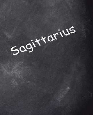 Book cover for Sagittarius Zodiac Horoscope School Composition Book Chalkboard 130 Pages