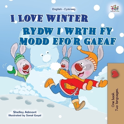 Book cover for I Love Winter (English Welsh Bilingual Children's Book)
