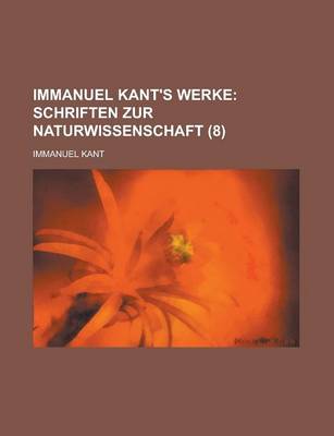 Book cover for Immanuel Kant's Werke (8)