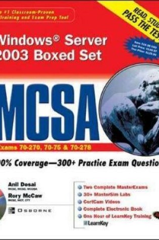 Cover of MCSA Windows Server 2003 Boxed Set (Exams 70-290, 70-291, & 70-270)