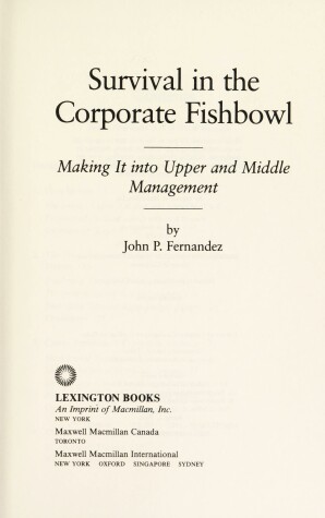 Book cover for Survival in the Corporate Fishbowl