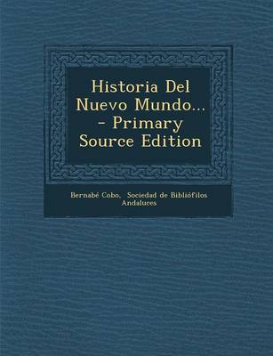 Book cover for Historia Del Nuevo Mundo...