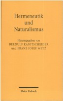 Book cover for Hermeneutik Und Naturalismus