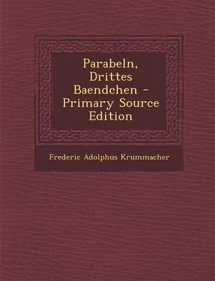 Book cover for Parabeln, Drittes Baendchen