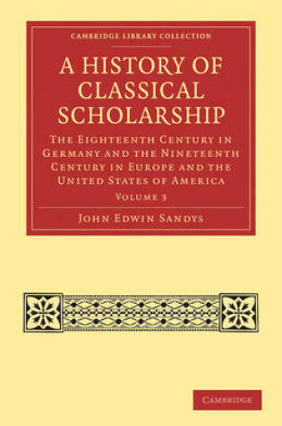 Cover of A History of Classical Scholarship