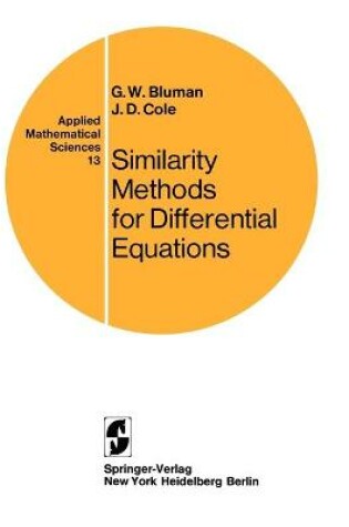 Cover of Similarity Methods for Differential Equations