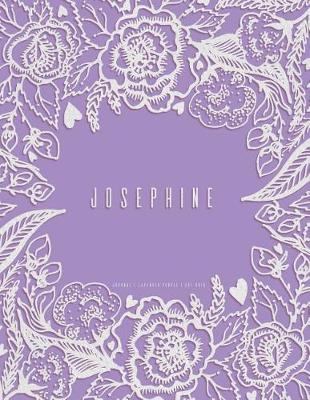 Book cover for Josephine. Lavender Purple Journal, Dot Grid
