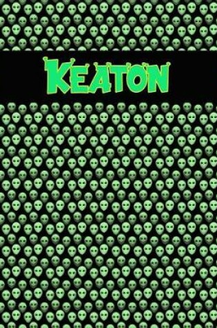 Cover of 120 Page Handwriting Practice Book with Green Alien Cover Keaton