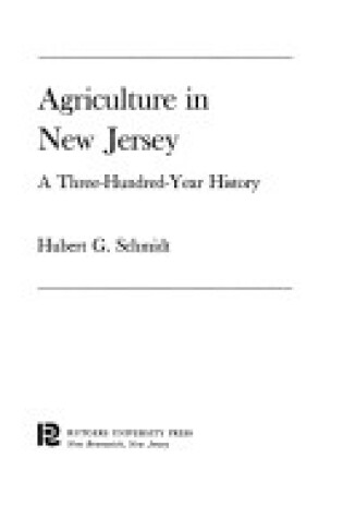 Cover of Agriculture in New Jersey