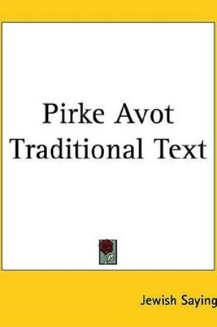 Cover of Pirke Avot Traditional Text