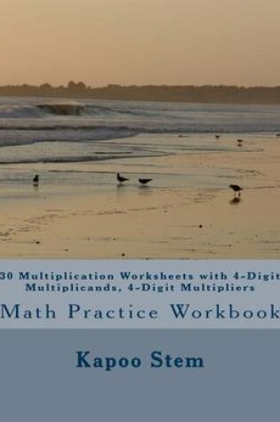 Cover of 30 Multiplication Worksheets with 4-Digit Multiplicands, 4-Digit Multipliers