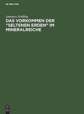 Book cover for Das Vorkommen der "seltenen Erden" im Mineralreiche