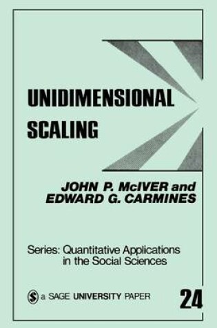 Cover of Unidimensional Scaling