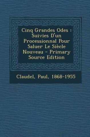 Cover of Cinq Grandes Odes