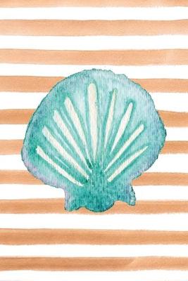 Book cover for Scallop Shell Watercolor Stripe Journal