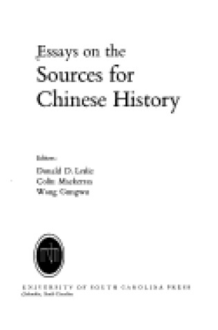 Cover of Essays on the Source Chin Hist