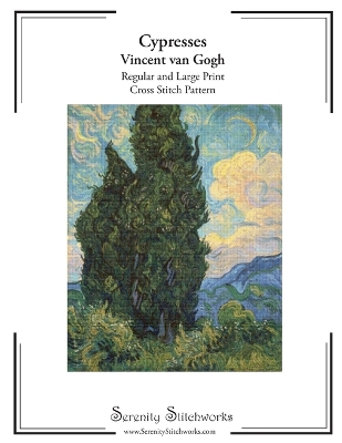 Book cover for Cypresses Cross Stitch Pattern - Vincent van Gogh