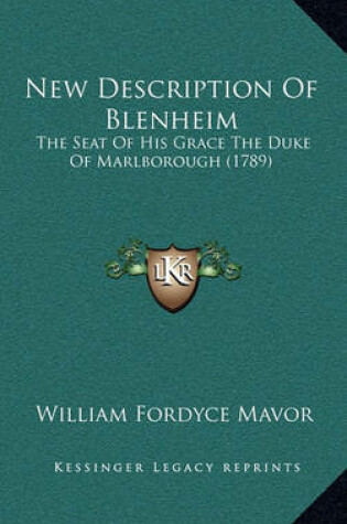 Cover of New Description of Blenheim