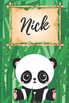 Book cover for personalisiertes Notizbuch Panda / Malbuch / Kritzelbuch / Tagebuch / Journal / Notizheft / DIN A5 / Geschenke Nick