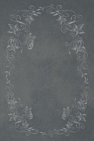 Cover of Slate Grey 101 - Blank Notebook With Color Me Too! (Butterflies & Flowers)