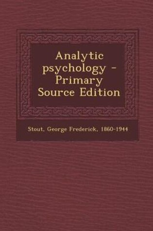 Cover of Analytic Psychology