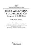 Book cover for Crisis Argentina y Globalizacion