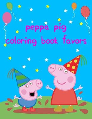 Book cover for peppa pig coloring book favors