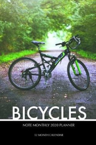 Cover of Bicycles Note Monthly 2020 Planner 12 Month Calendar