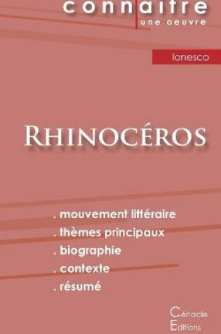 Cover of Fiche de lecture Rhinoceros de Eugene Ionesco (Analyse litteraire de reference et resume complet)