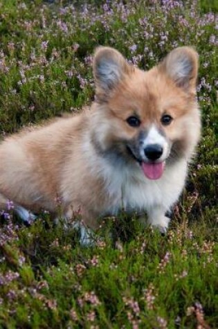 Cover of A Sweet Smiling Corgi Pup in a Flowery Meadow Journal