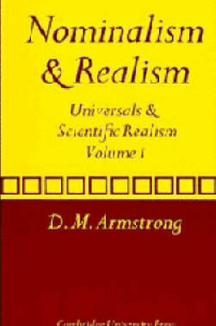 Cover of Nominalism and Realism