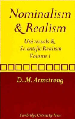Book cover for Nominalism and Realism