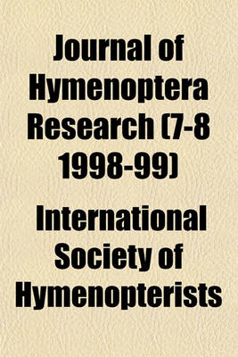 Book cover for Journal of Hymenoptera Research (7-8 1998-99)