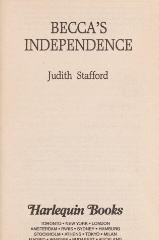 Cover of Becca's Independence