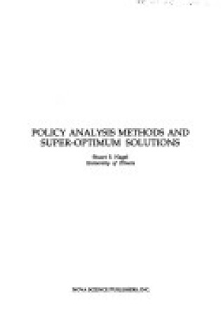 Cover of Policy-Analysis Methods and Super-Optimum Solutions