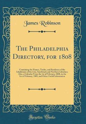 Book cover for The Philadelphia Directory, for 1808
