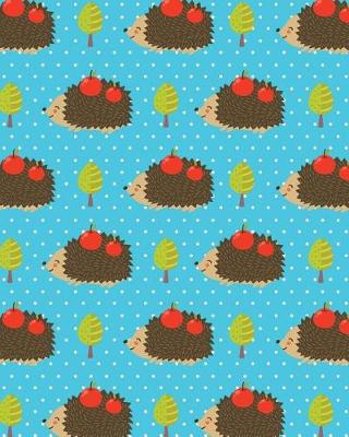 Book cover for Journal Notebook Cute Hedgehogs With Apples Pattern 1