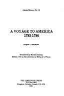 Cover of Voyage to America 1783-1786