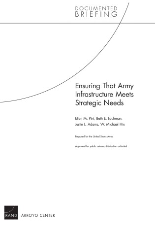 Cover of Ensuring That Army Infrastructure Meets Strategic Needs
